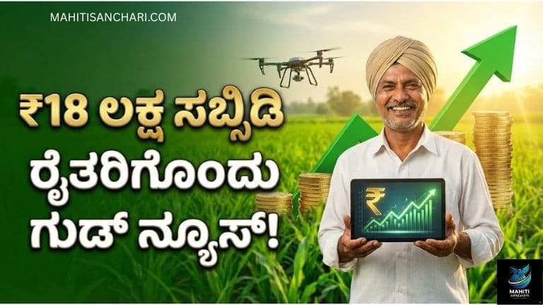 ₹18 ಲಕ್ಷ ಸಬ್ಸಿಡಿ ರೈತರಿಗೊಂದು ಗುಡ್ ನ್ಯೂಸ್! (1)
