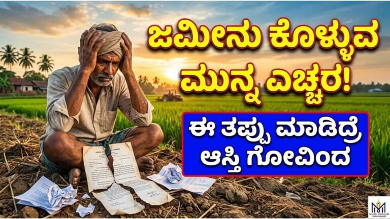 ಜಮೀನು ಕೊಳ್ಳುವ ಮುನ್ನ ಎಚ್ಚರ! ಈ ತಪ್ಪು ಮಾಡಿದ್ರೆ ಆಸ್ತಿ ಗೋವಿಂದ