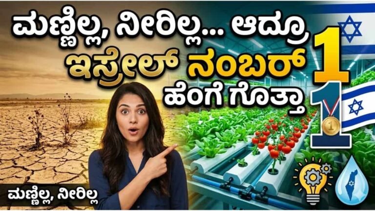 ಮಣ್ಣಿಲ್ಲ, ನೀರಿಲ್ಲ... ಆದ್ರೂ ಇಸ್ರೇಲ್ ನಂಬರ್ 1 ಹೆಂಗೆ ಗೊತ್ತಾ