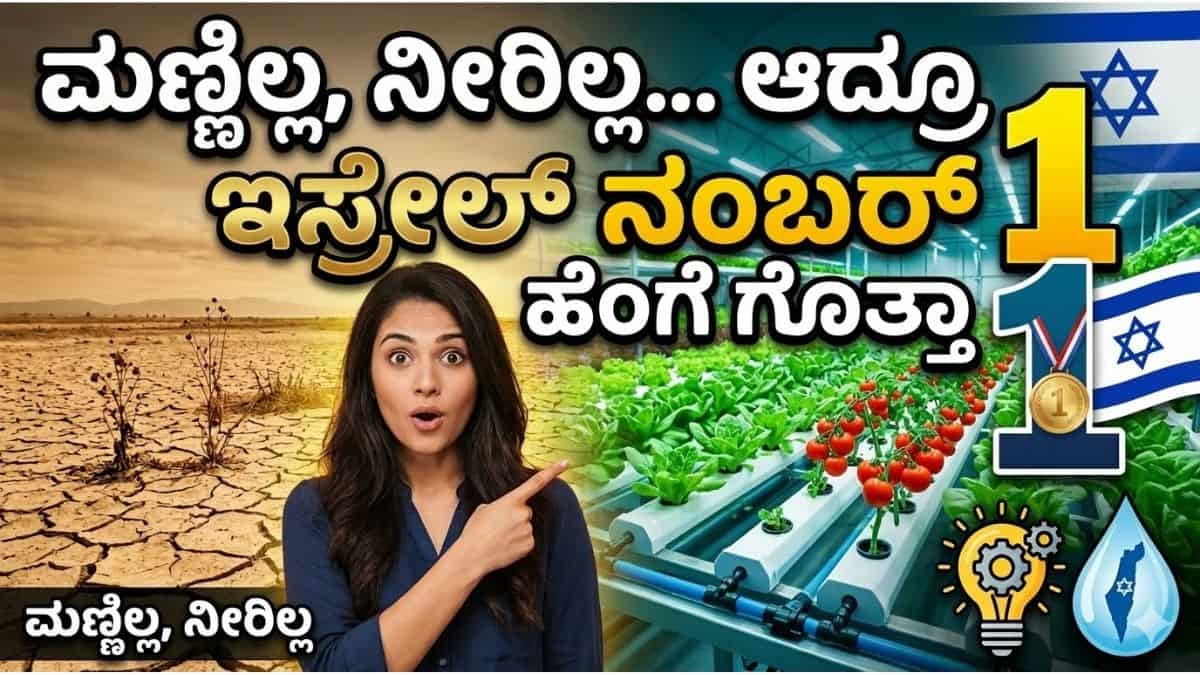 ಮಣ್ಣಿಲ್ಲ, ನೀರಿಲ್ಲ... ಆದ್ರೂ ಇಸ್ರೇಲ್ ನಂಬರ್ 1 ಹೆಂಗೆ ಗೊತ್ತಾ