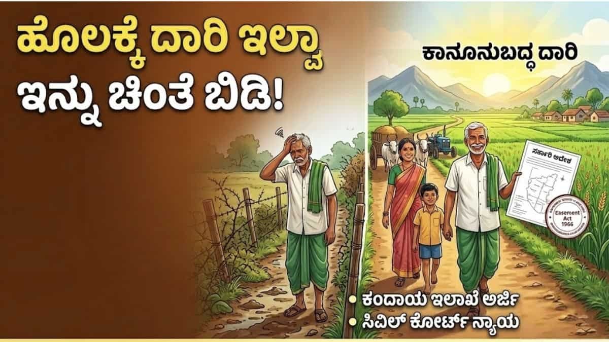 ಹೊಲಕ್ಕೆ ದಾರಿ ಇಲ್ವಾ? ಇನ್ನು ಚಿಂತೆ ಬಿಡಿ
