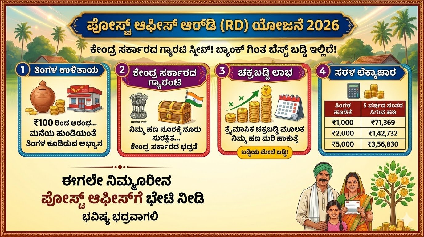 ಪೋಸ್ಟ್ ಆಫೀಸ್ ಆರ್ ಡಿ RD ಯೋಜನೆ