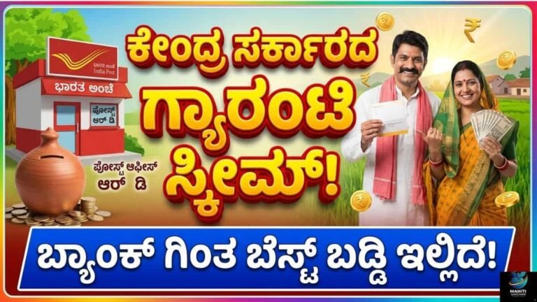 ಪೋಸ್ಟ್ ಆಫೀಸ್ ಆರ್ ಡಿ (RD) ಯೋಜನೆ